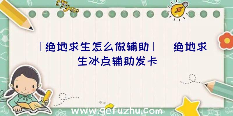 「绝地求生怎么做辅助」|绝地求生冰点辅助发卡